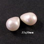6191 - (2 buc) Perle tip Mallorca, semigaurite, 13x10mm