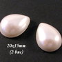 4026 - (2 buc) Cabochon, perla tip Mallorca, 20x15mm