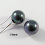 6197 - (2 buc) Perle tip Mallorca, semigaurite, sfere electroplacate, 16mm