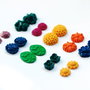 Set 10 perechi, 20 buc cabochoane fimo realizate manual  - mix flori  [#3]