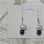 Cercei perle cu Lapis lazuli