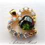 Pandantiv placat cu aur 18k zirconii HEART