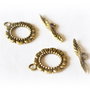 1b Inchizatoare toggle ,coronita ,bronz  20x17mm 24x6mm (BZ0056)