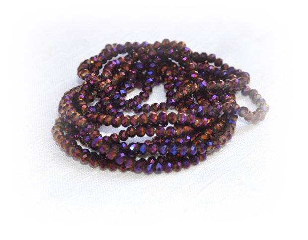 1b cristal fatetat purple AB,  4x3mm(GSLAK 023)