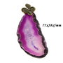 6213 - Pandantiv, agata feliata, crackle, forma neregulata, free form, agatatoare bronz