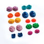 Set 10 perechi, 20 buc cabochoane fimo realizate manual  - mix flori  [#2]