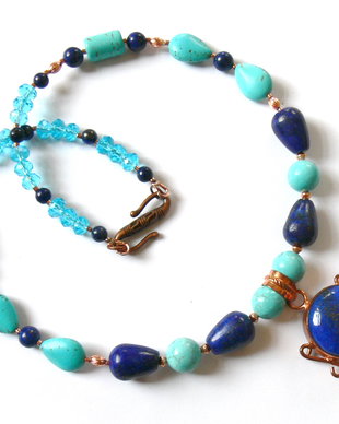 Colier  lapis lazuli si turcoaz