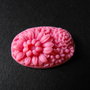 CABOCHON FLORI ROZ - 32 X 22 MM