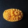 CABOCHON FLORI PORTOCALIU - 32 X 22 MM