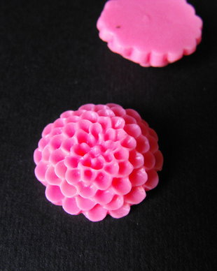 CABOCHON ROZ FLOARE - 24 MM