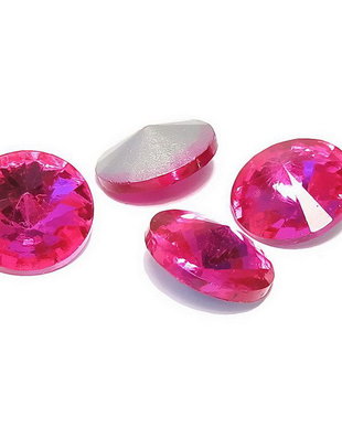 Cabochon din sticla, 18 mm, fuchsia