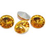 Cabochon din sticla, 16 mm, galben floarea soarelui