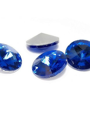 Cabochon din sticla, 14 mm, safir
