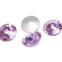 Cabochon din sticla, 14 mm, light amethyst