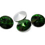 Cabochon din sticla, 14 mm, dark moss green