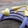 Colier/bratara piele naturala 2 in 1 LAVANDER