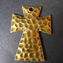 PANDANTIV CRUCE BRONZ - 63 X 46 MM