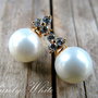 Cercei gold filled perle&zirconii PURELY WHITE