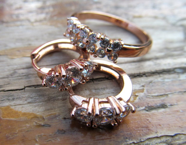 Cercei gold-filled veriga TRIO