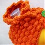Guler portocaliu tricotat manual (G035)