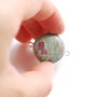 Conector ruby in fuchsite in rama argintata