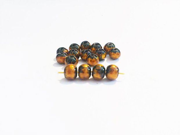 1b sticla vopsita maro si negru 6x5mm (GSLAK 031)