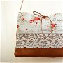 Brown Romantic Rose&Lace Bag