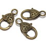 Inchizatoare inimioara, bronz, 21x13 mm