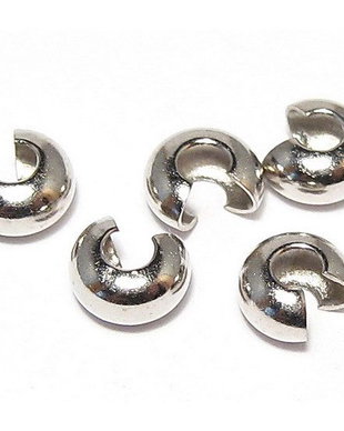 Crimp cover, 4 mm, platina