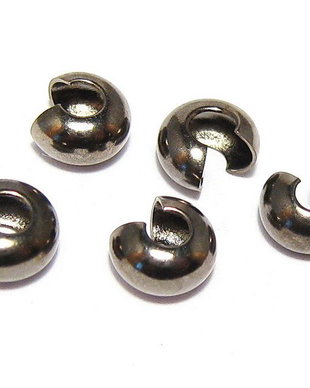 Crimp cover, 4 mm, negru