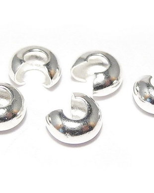 Crimp cover, 4 mm, argintiu