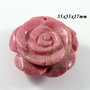 6198 - Pandantiv, floare sculptata, rodonit