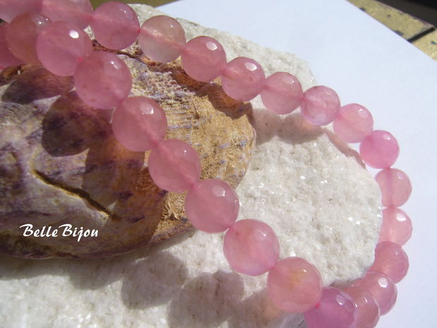 Agate fatetate "roz bombon" aprox 10 mm