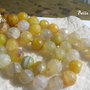 Agate crab fire fatetate alb galbene cu incluziuni aprox 9.5-10 mm