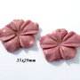 6236 - SET (2buc) Pandantiv, floare sculptata, rodonit