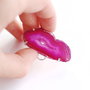 Conector cu agata druzy nuante de magenta intens in rama argintata
