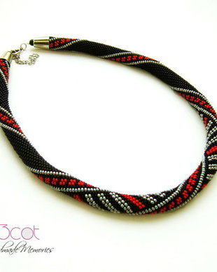Colier handmade- Etno Black