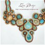 Colier maro si turquoise -  „Boho Chic”, colier casual, colier office chic