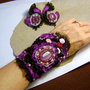 Set bratara si cercei VIOLET / Splendid /OOAK