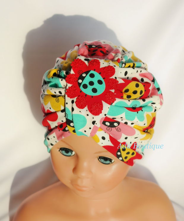 Turban dublu cu mamarute colorate-unicat