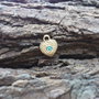 Charm aurit inimioara, evil eye 15x12mm (GPLAK 130)