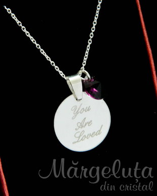 Colier personalizat - din argint 925  You are loved