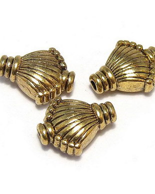 Margele din metal, auriu antichizat, 11x9 mm