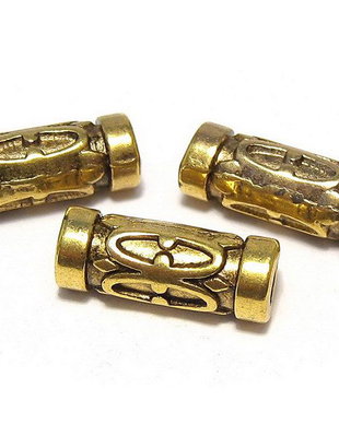 Margele din metal, auriu antichizat, 13x5 mm
