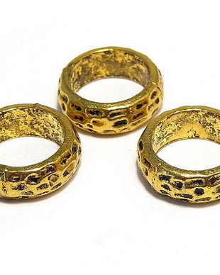 Margele din metal, auriu antichizat, 15 mm