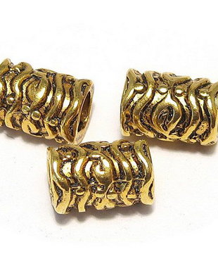 Margele din metal, auriu antichizat, 9.5x7 mm