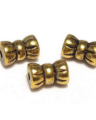 Margele din metal, auriu antichizat, 6x4 mm