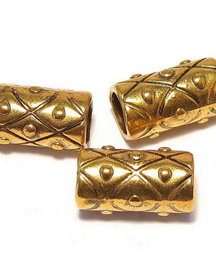 Margele din metal, auriu antichizat, 17x10 mm