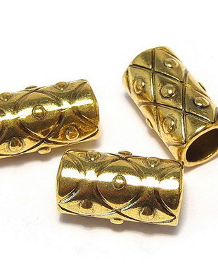 Margele din metal, auriu antichizat, 17x10 mm