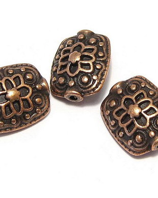 Margele din metal, cupru, 13x11x6 mm